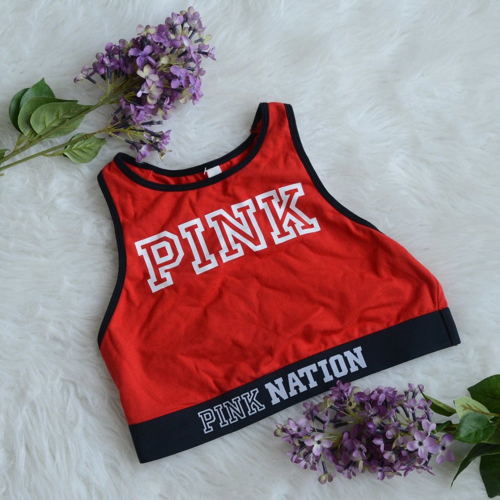 NWOT PINK NATION Red Black Sports Bra New Medium M